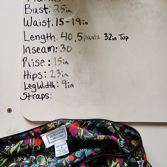 Vintage wild flowers Silky pajama set - Picture 5 of 10